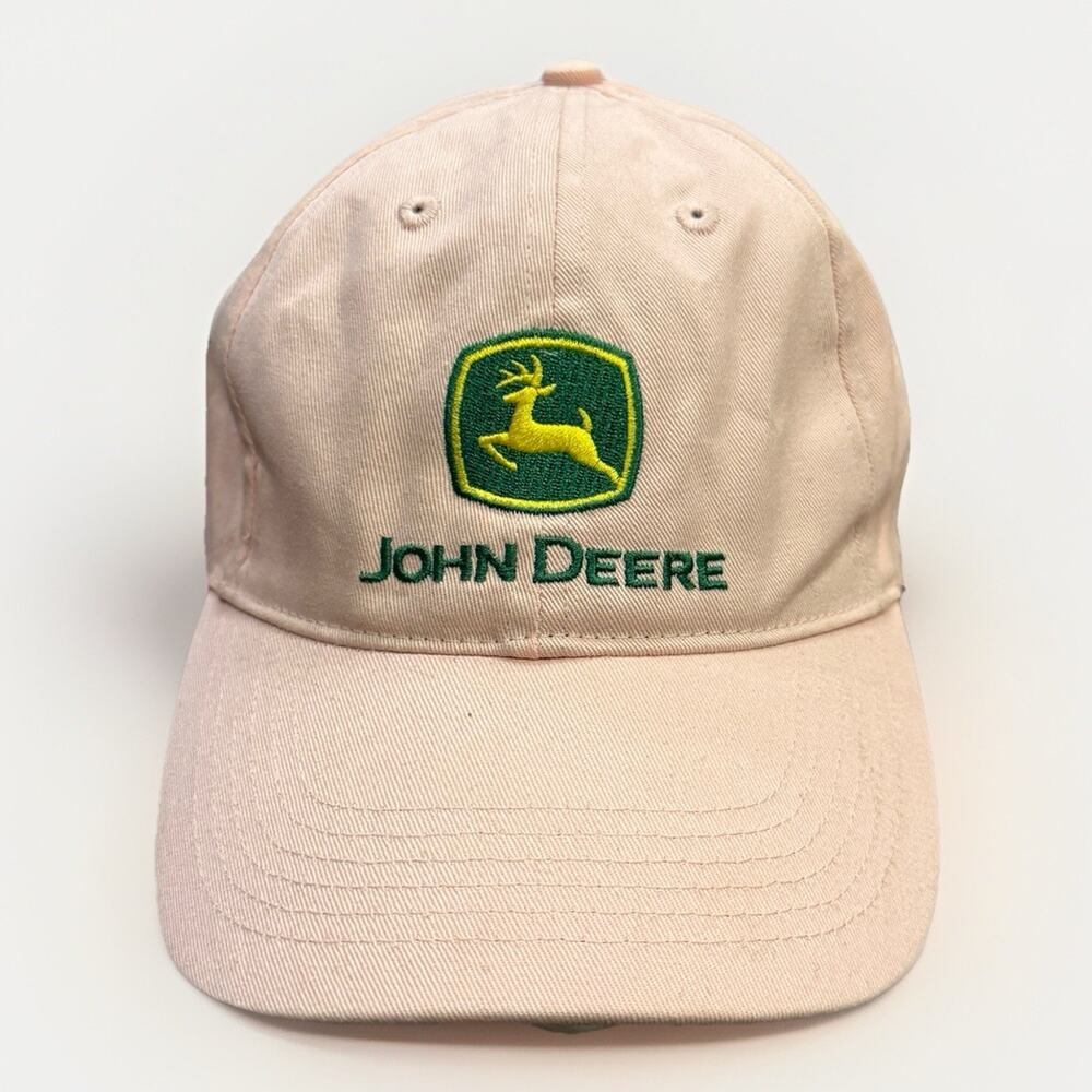 John Deere Womens Pink “I ❤️ John Deere” Adjustable Strapback Hat Baseball Cap